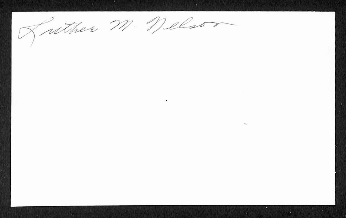 Luther Nelson Yankees Autographed/Signed 3x5 Index Card JSA BA207737