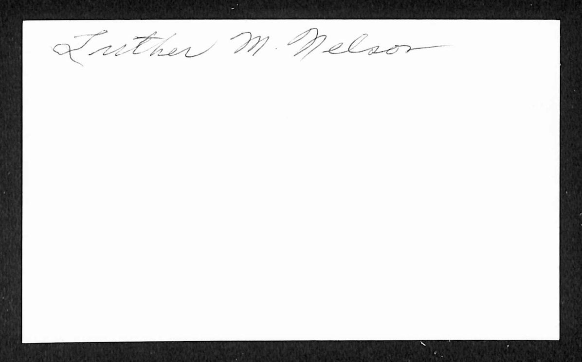Luther Nelson Yankees Autographed/Signed 3x5 Index Card JSA BA207738