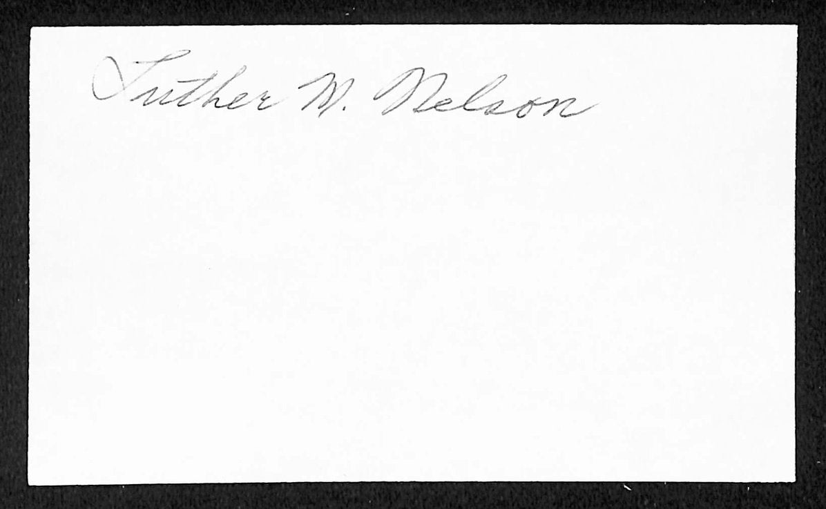 Luther Nelson Yankees Autographed/Signed 3x5 Index Card JSA BA207739