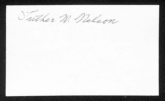 Luther Nelson Yankees Autographed/Signed 3x5 Index Card JSA BA207739
