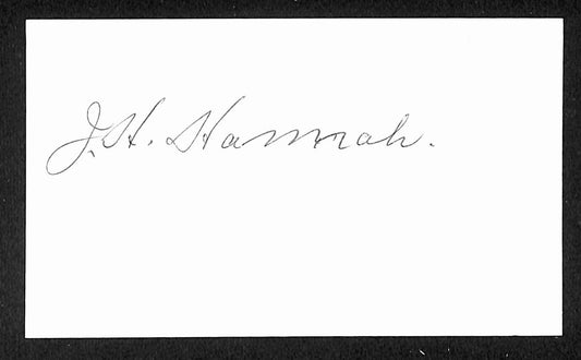 Truck Hannah Yankees Autographed/Signed 3x5 Index Card JSA BA207745