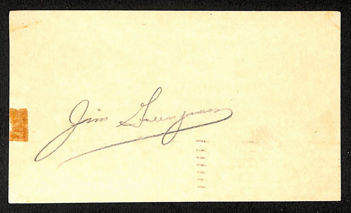 Jim Greengrass Phillies Autographed/Signed 3x5 GPC Postcard JSA BA205780
