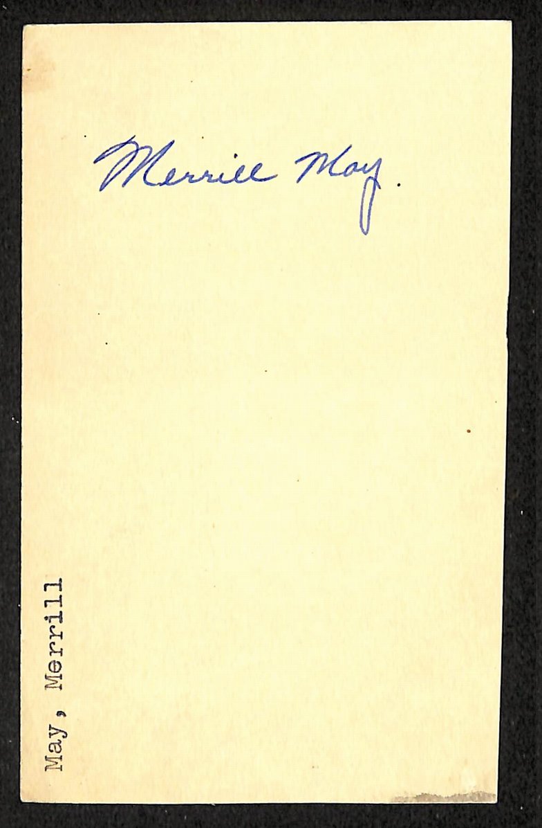 Merrill May Phillies Autographed/Signed 3x5 GPC Postcard JSA BA205784