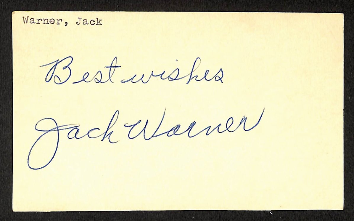 Jack Warner Giants Autographed/Signed 3x5 GPC Postcard JSA BA205786