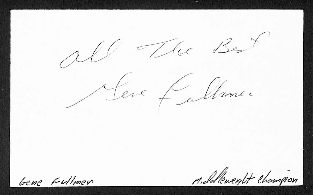 Gene Fullmer Boxer Autographed/Signed 3x5 Index Card JSA BA205805