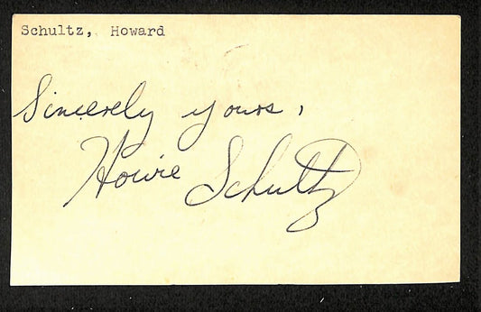 Howie Schultz Dodgers Autographed/Signed 3x5 GPC Postcard JSA BA205808