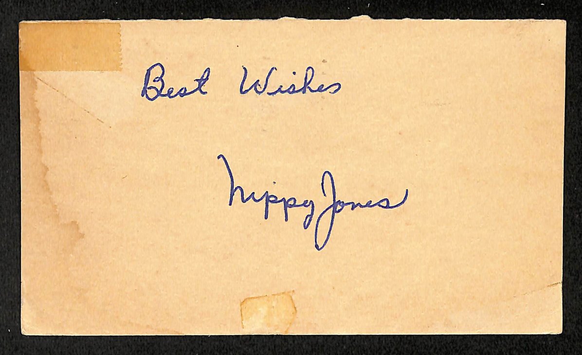Nippy Jones Phillies Autographed/Signed 4x6 GPC Postcard JSA BA208296