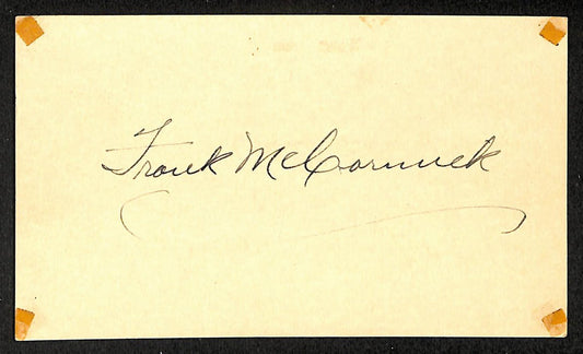 Frank McCormick Reds Autographed/Signed 4x6 GPC Postcard JSA BA208299