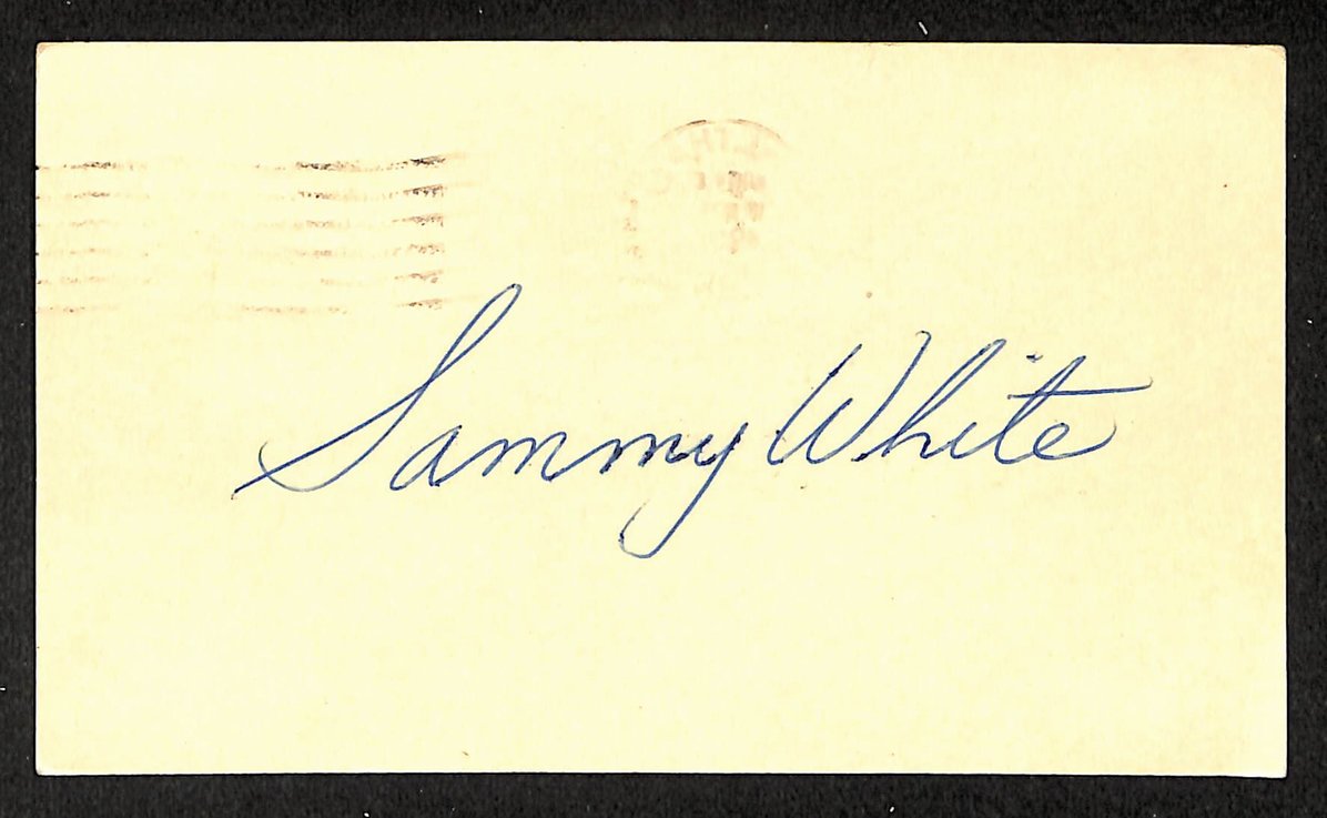 Sammy White Red Sox Autographed/Signed 4x6 GPC Postcard JSA BA208302