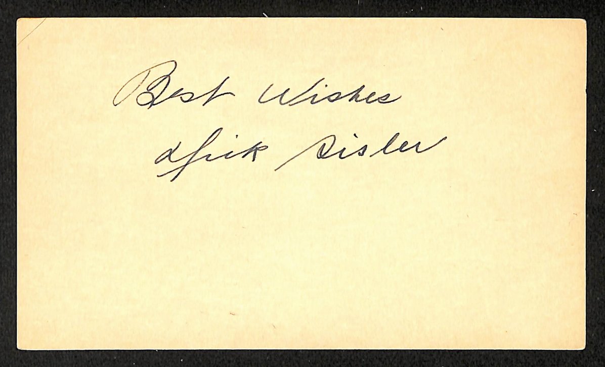 Dick Sisler Phillies Autographed/Signed 4x6 GPC Postcard JSA BA208310