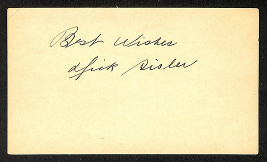 Dick Sisler Phillies Autographed/Signed 4x6 GPC Postcard JSA BA208310