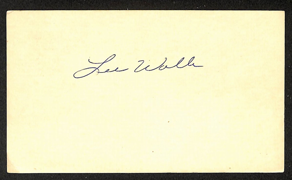 Lee Walls Phillies Autographed/Signed 4x6 GPC Postcard JSA BA208313
