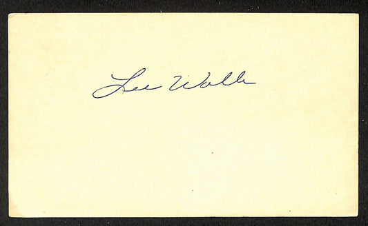 Lee Walls Phillies Autographed/Signed 4x6 GPC Postcard JSA BA208313