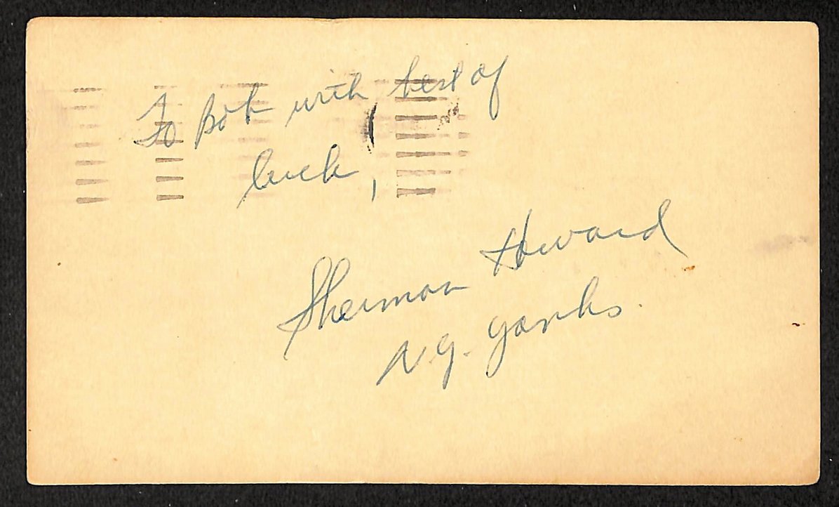 Sherman Howard Yanks Autographed/Signed 4x6 GPC Postcard JSA BA208315