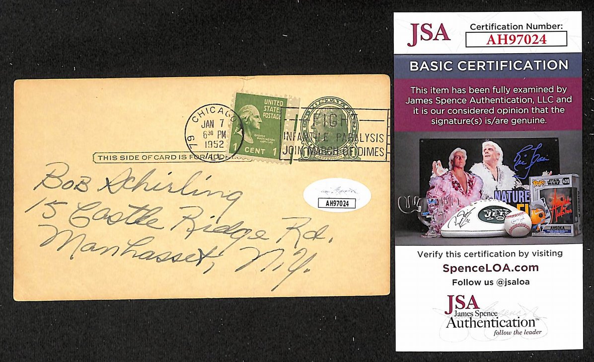 Sherman Howard Yanks Autographed/Signed 4x6 GPC Postcard JSA BA208315