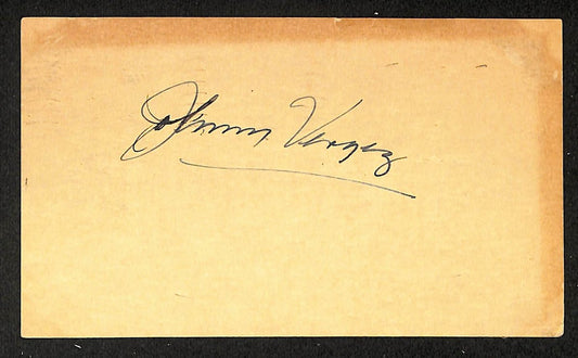 Johnny Vergez Phillies Autographed/Signed 4x6 GPC Postcard JSA BA208318