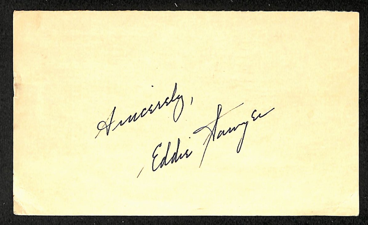 Eddie Sawyer Phillies Autographed/Signed 4x6 GPC Postcard JSA BA208320