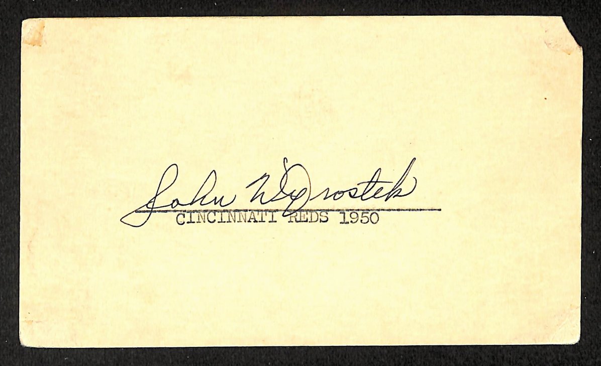 John Wyrostek Reds Autographed/Signed 4x6 GPC Postcard JSA BA208324