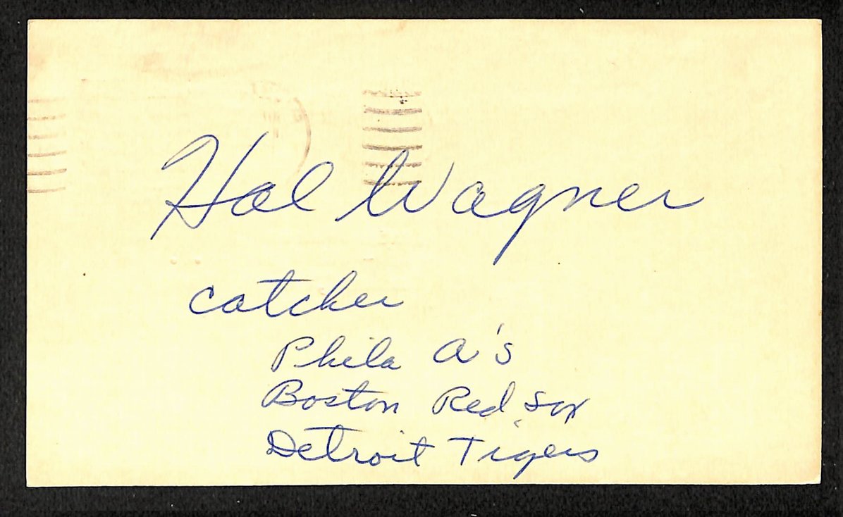 Hal Wagner Red Sox Autographed/Signed 4x6 GPC Postcard JSA BA208325