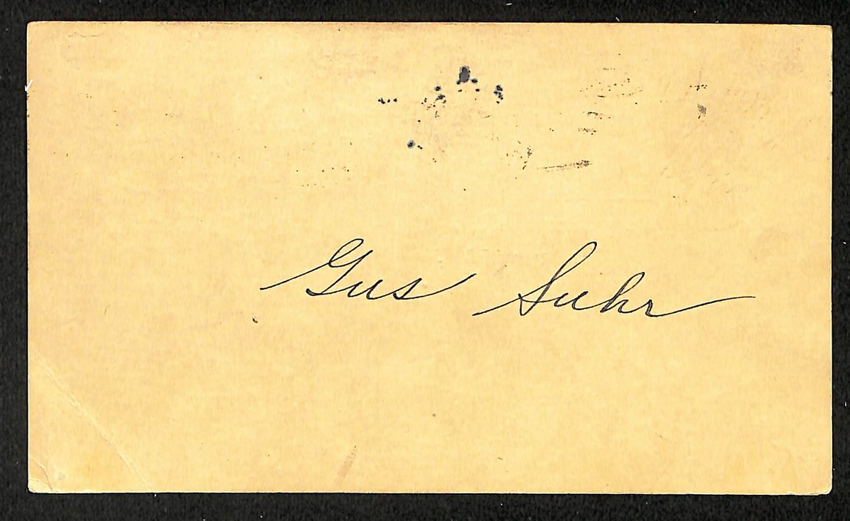 Gus Suhr Phillies Autographed/Signed 4x6 GPC Postcard JSA BA208328