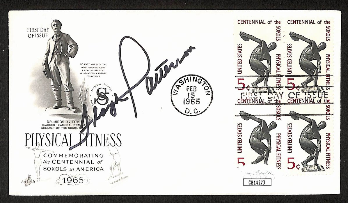 Floyd Patterson Boxing HOF Signed/Auto FDC First Day Cover Envelope JSA 484