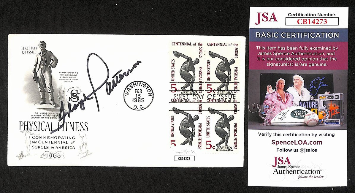 Floyd Patterson Boxing HOF Signed/Auto FDC First Day Cover Envelope JSA 484