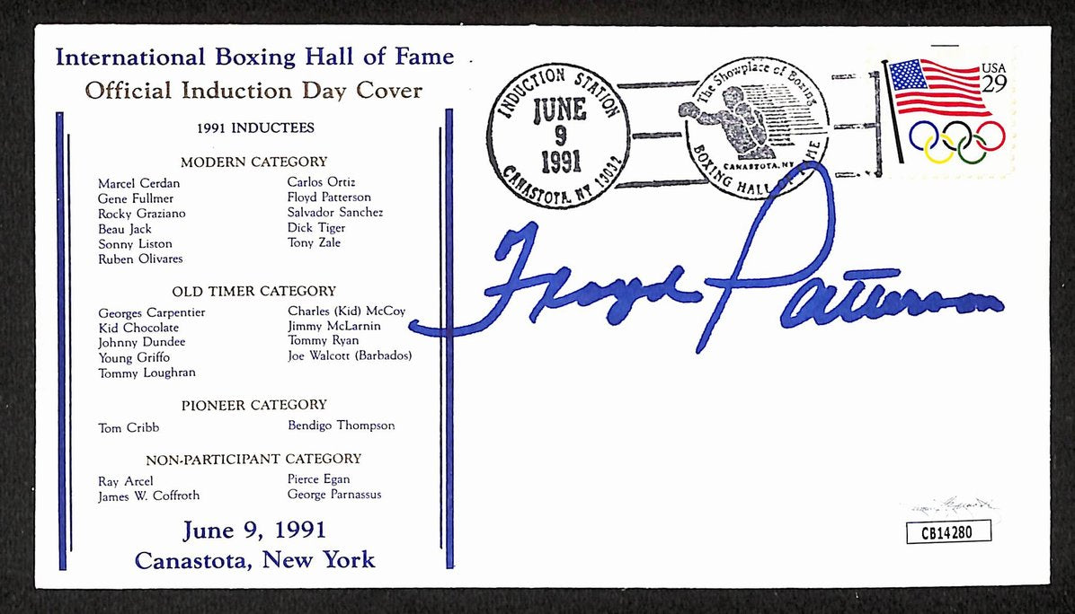 Floyd Patterson Boxing HOF Signed/Auto FDC First Day Cover Envelope JSA 488