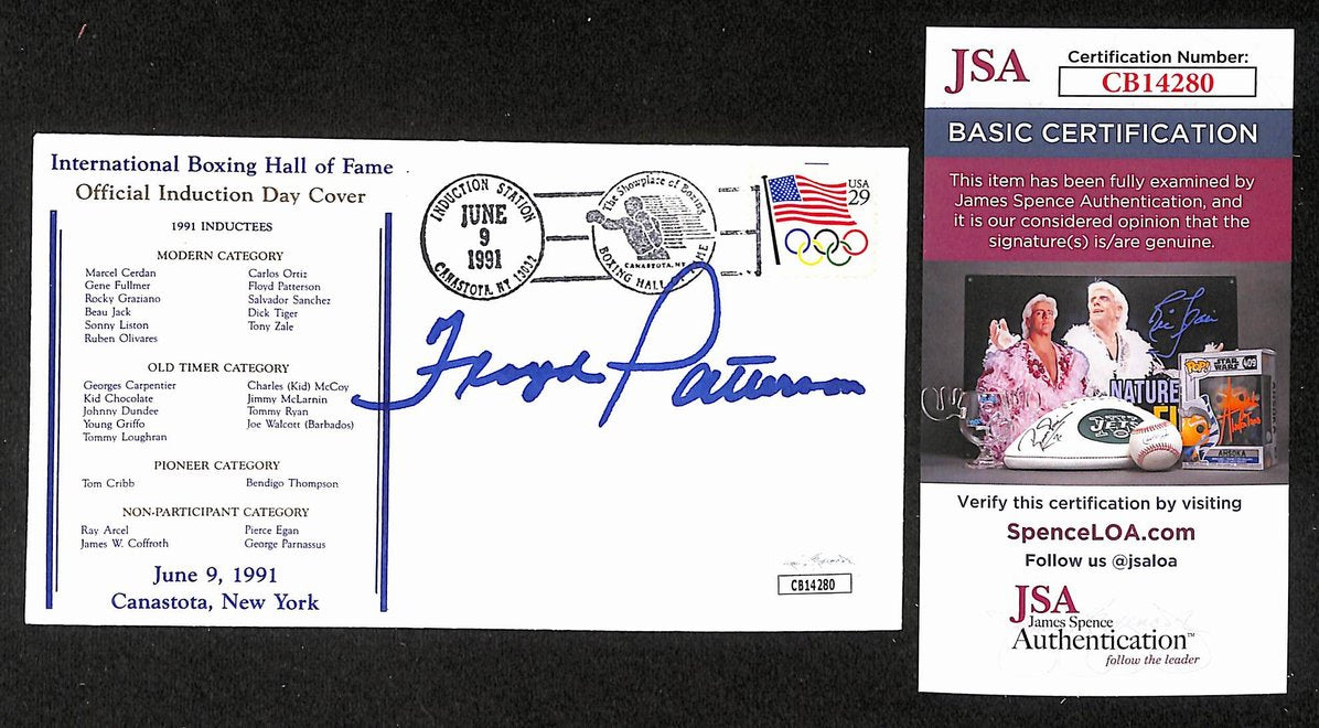 Floyd Patterson Boxing HOF Signed/Auto FDC First Day Cover Envelope JSA 488