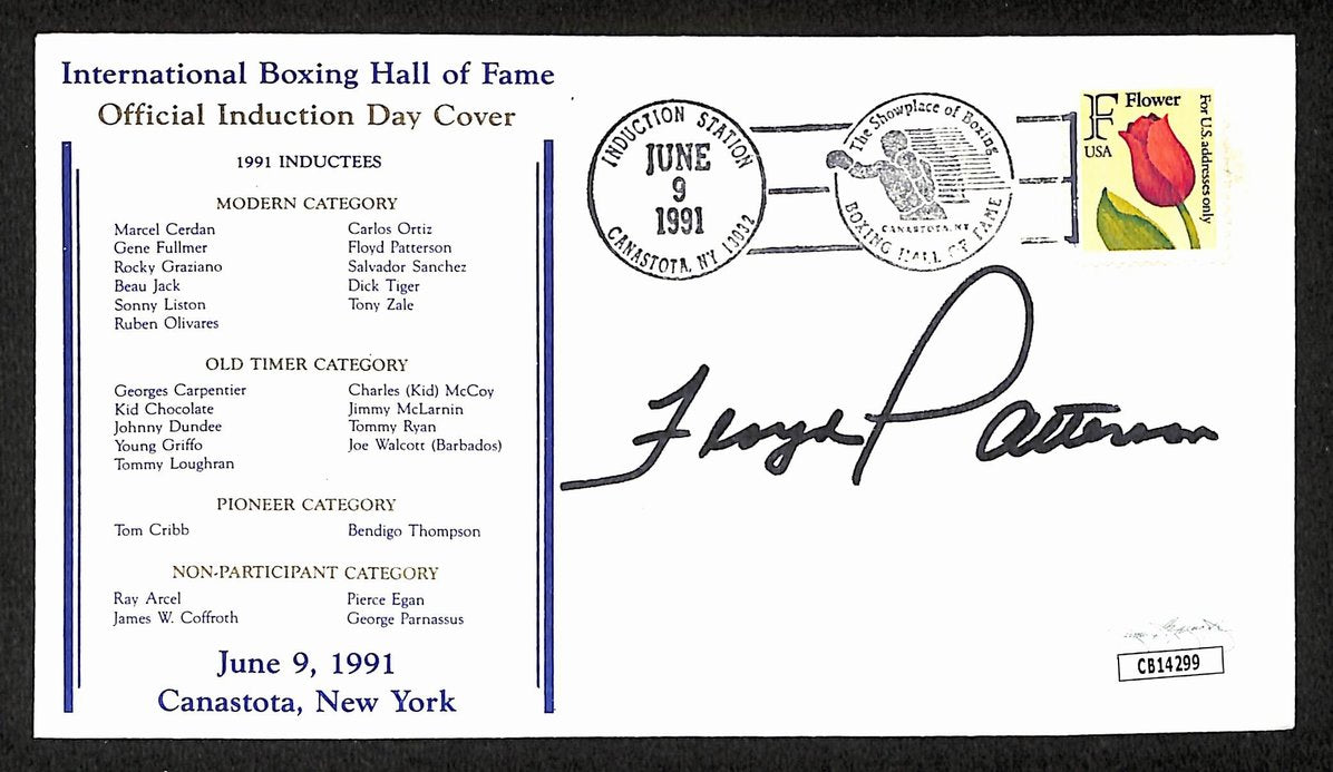 Floyd Patterson Boxing HOF Signed/Auto FDC First Day Cover Envelope JSA 295