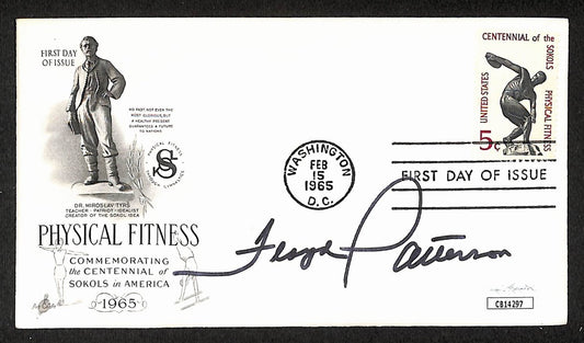 Floyd Patterson Boxing HOF Signed/Auto FDC First Day Cover Envelope JSA 297