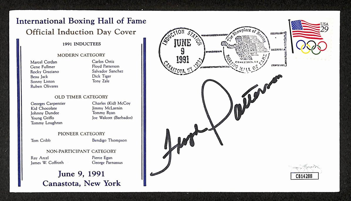 Floyd Patterson Boxing HOF Signed/Auto FDC First Day Cover Envelope JSA 306