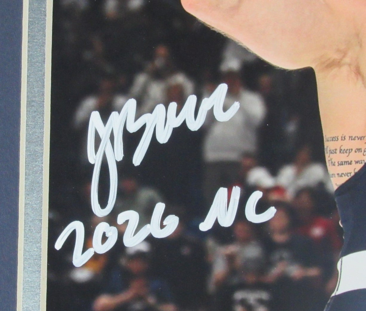Josh Barr Signed/Inscribed 8x10 Photo Framed PSU Wrestling Witness JSA 207848