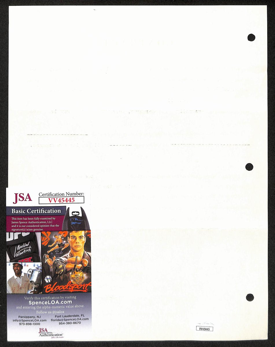 Biggie Munn HOF Michigan State Head Coach Signed/Auto Contract JSA BA199649