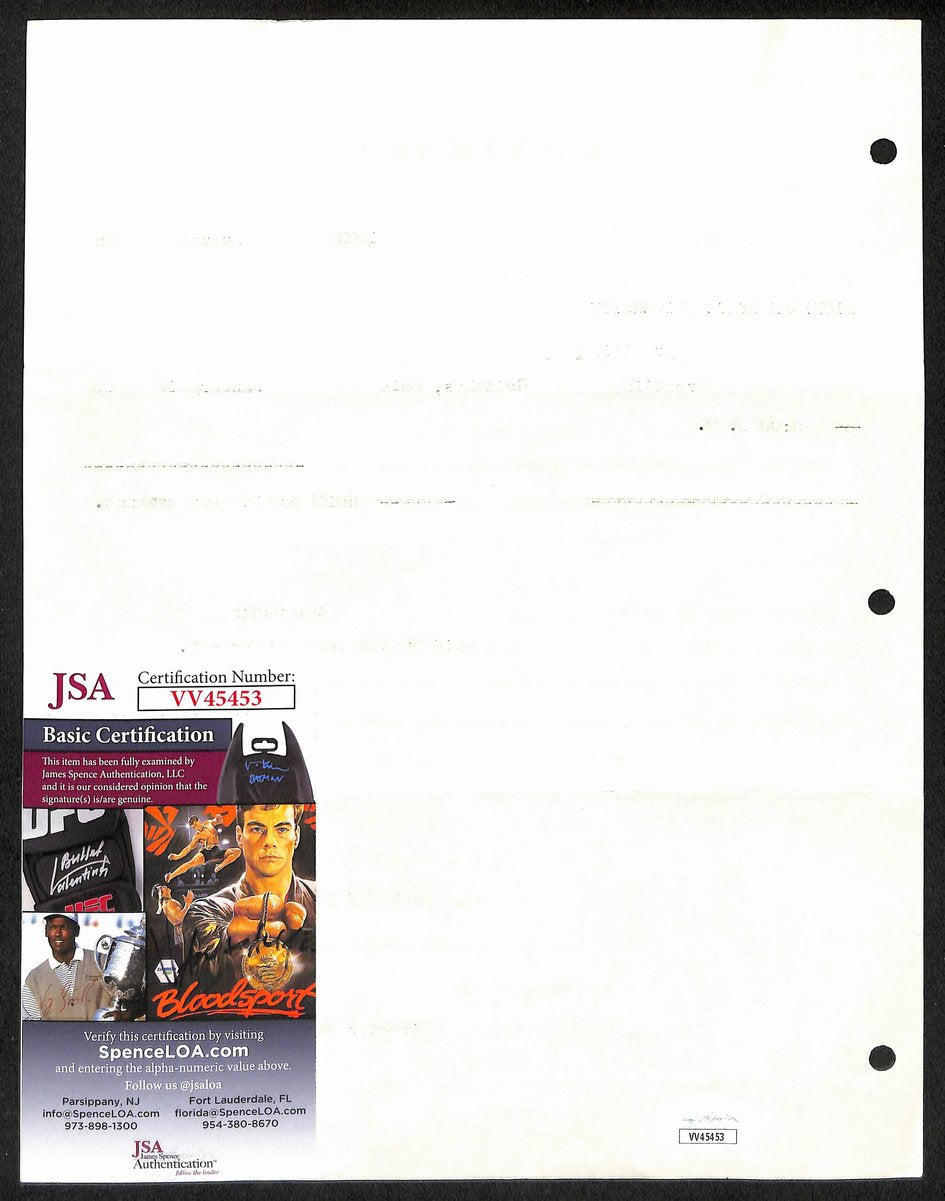 Biggie Munn HOF Michigan State Head Coach Signed/Auto Contract JSA BA199657