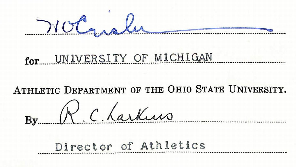 Fritz Crisler HOF Michigan Head Coach Signed/Auto Contract PSA BA199018