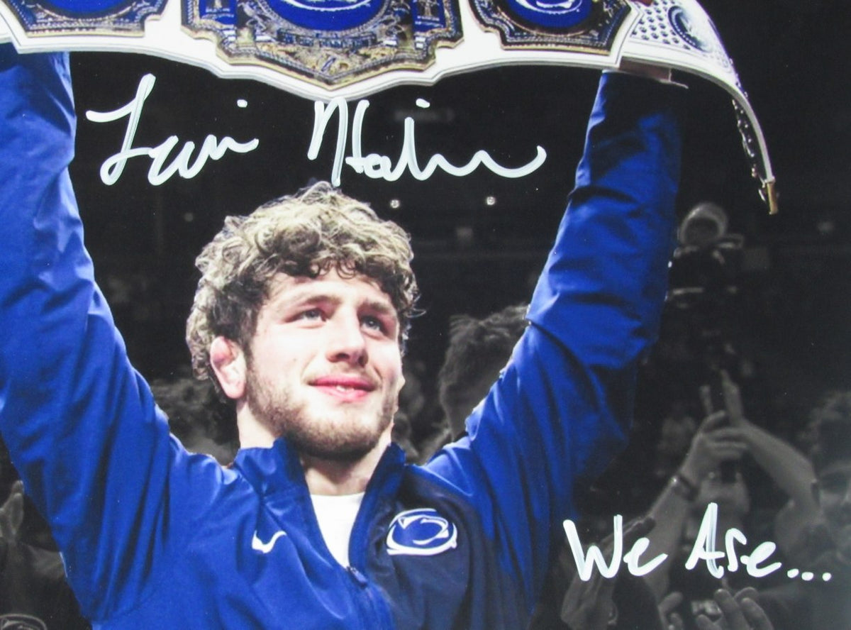 Levi Haines Signed/Inscribed 8x10 Photo Framed PSU Wrestling Witness JSA 207853