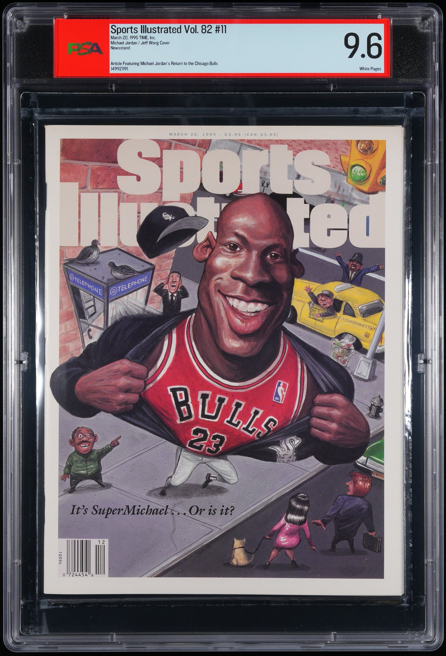 1995 Sports Illustrated Magazine NO LABEL Michael Jordan HOF PSA/DNA 9.6  208332