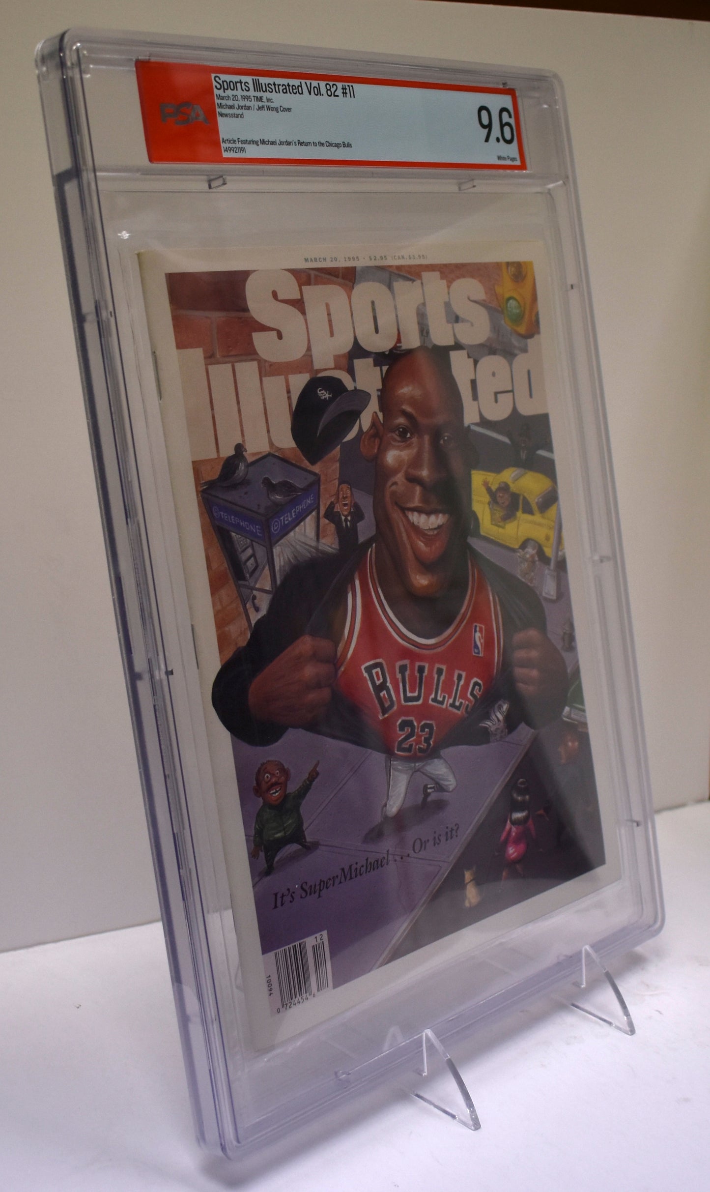 1995 Sports Illustrated Magazine NO LABEL Michael Jordan HOF PSA/DNA 9.6  208332