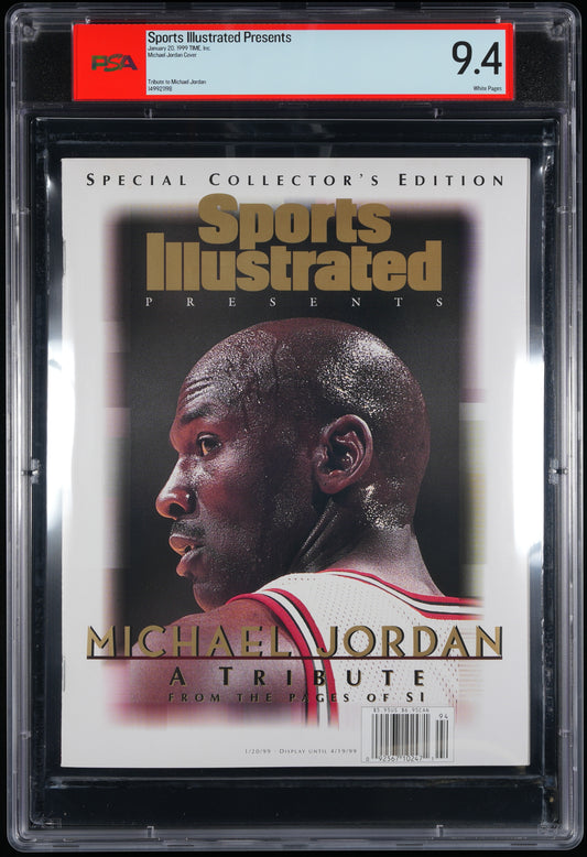 1999 Sports Illustrated Magazine NO LABEL Michael Jordan HOF PSA/DNA 9.4  208337