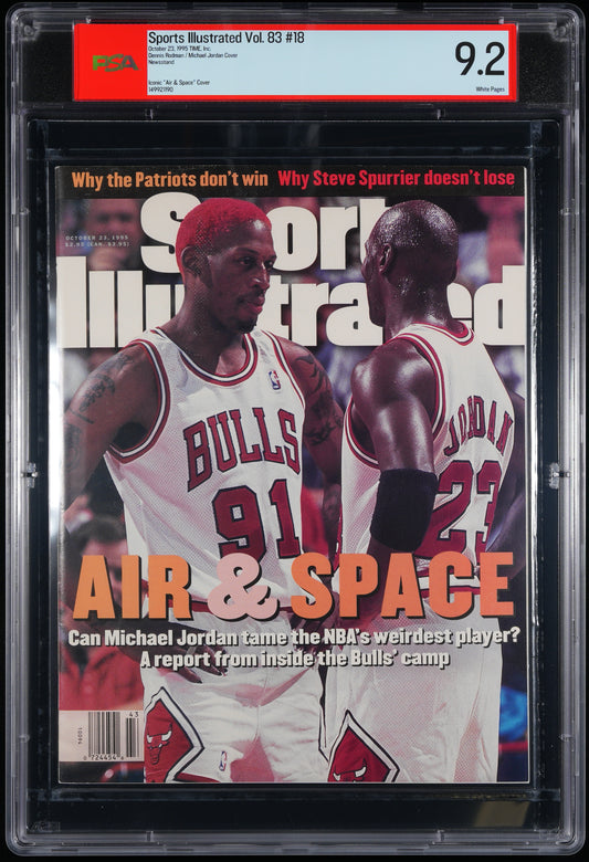 1995 Sports Illustrated Magazine NO LABEL Jordan/Rodman PSA/DNA 9.2  208339