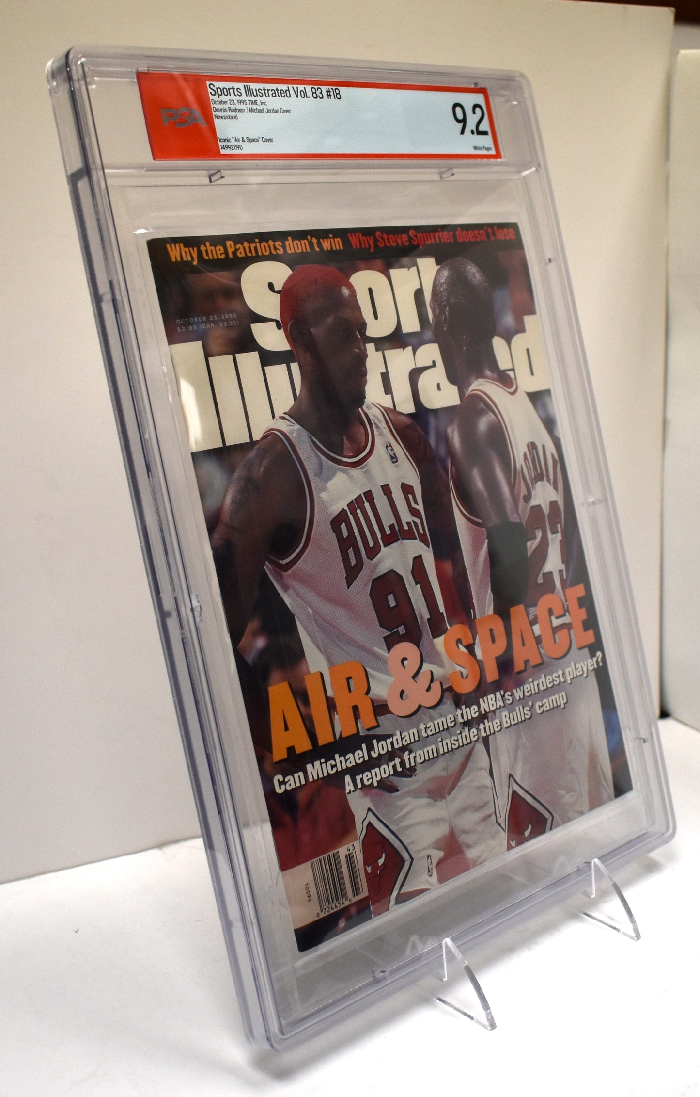1995 Sports Illustrated Magazine NO LABEL Jordan/Rodman PSA/DNA 9.2  208339