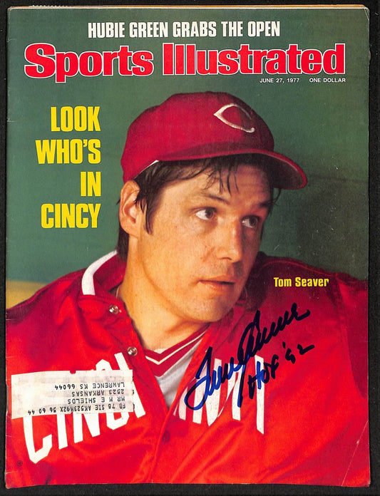 Tom Seaver HOF Signed/Insc 6/27/1977 Sports Illustrated Magazine Reds JSA 207900