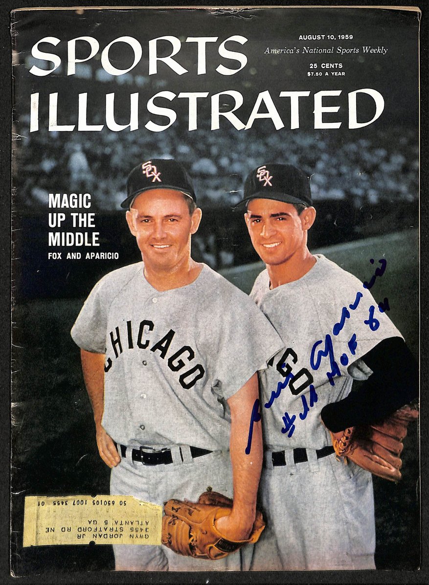 Luis Aparicio HOF Signed/Ins 8/10/1959 Sports Illustrated Magazine White Sox JSA
