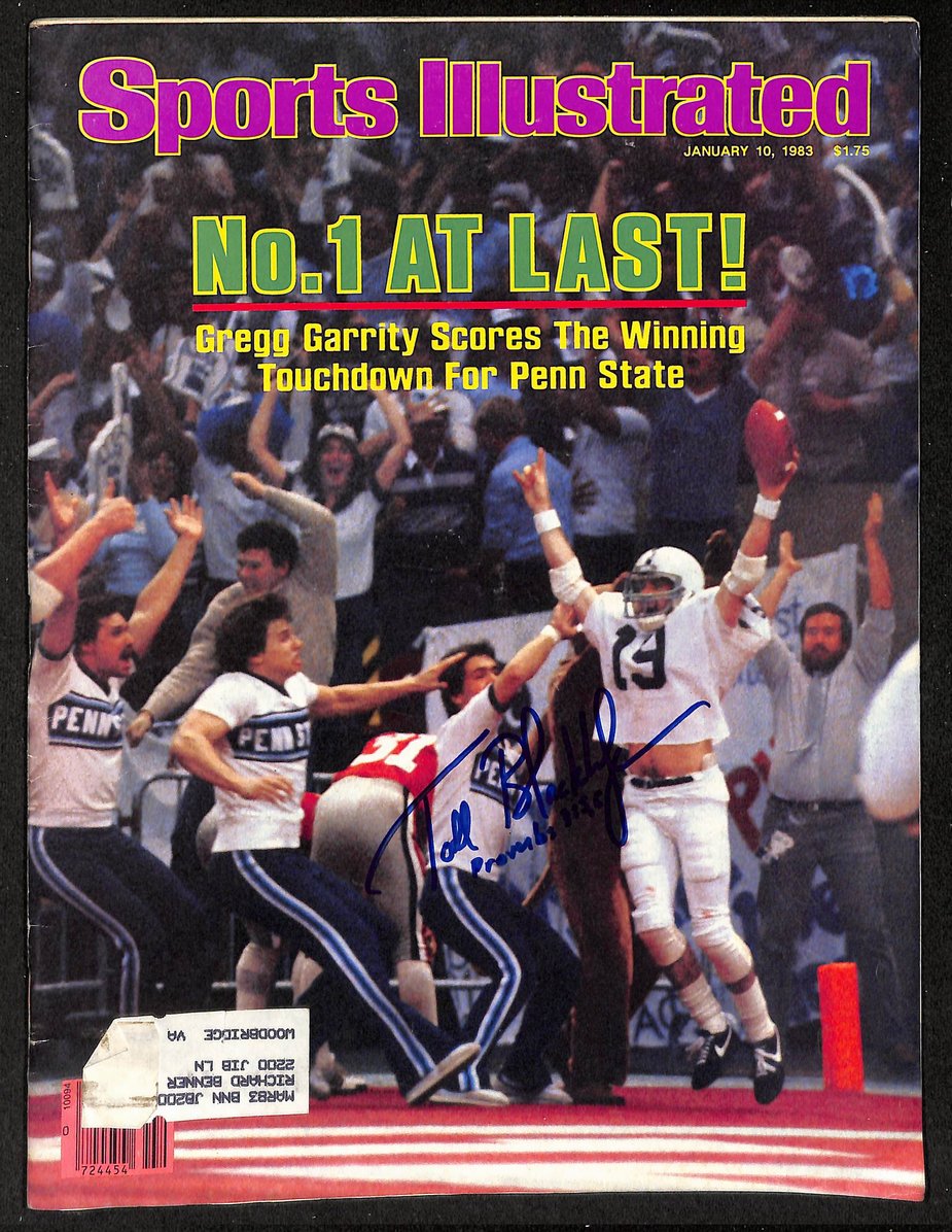 Todd Blackledge PSU Signed/Insc 1/10/1983 Sports Illustrated Magazine JSA 207908