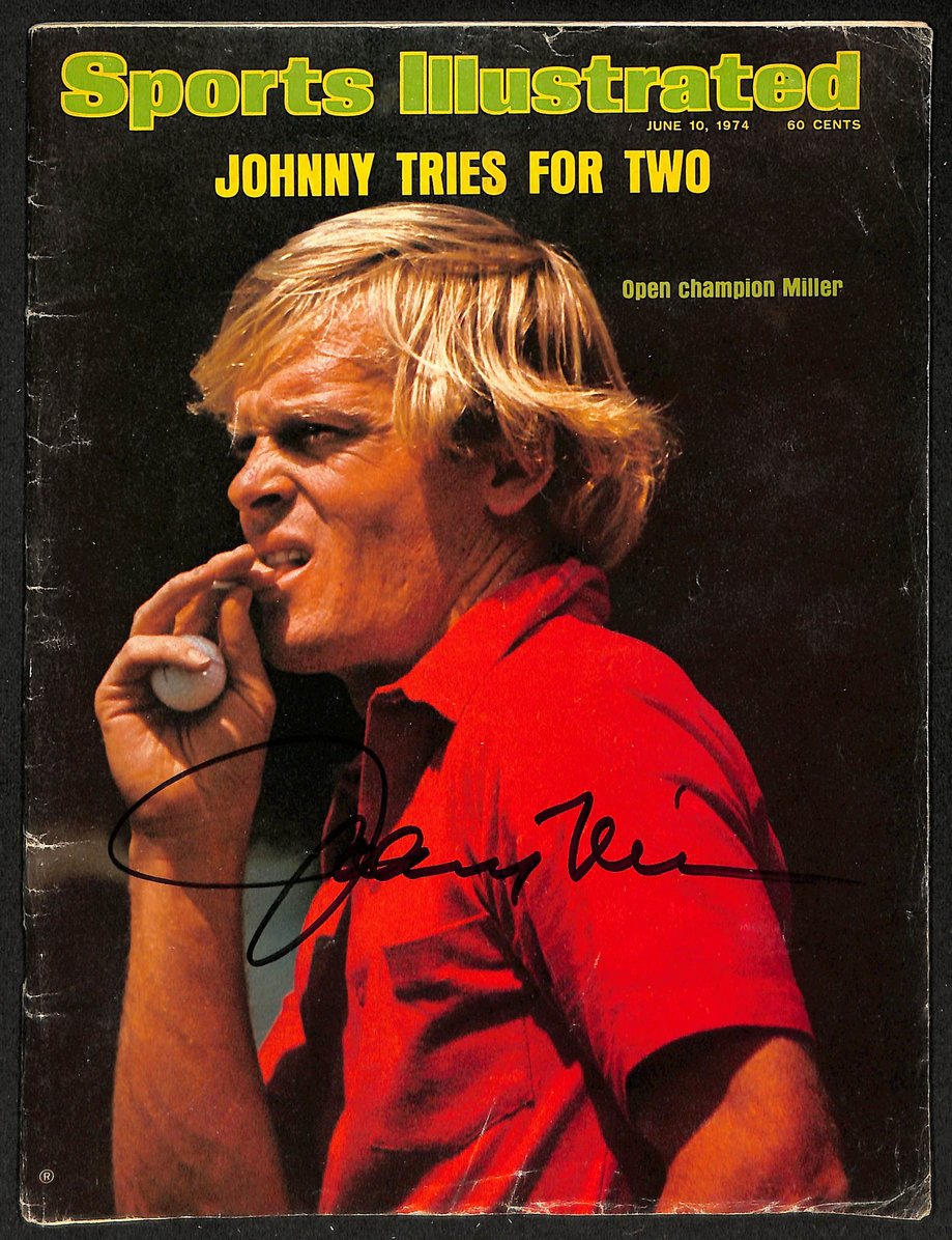 Johnny Miller Signed/Auto 6/10/1974 Sports Illustrated Magazine JSA 207929