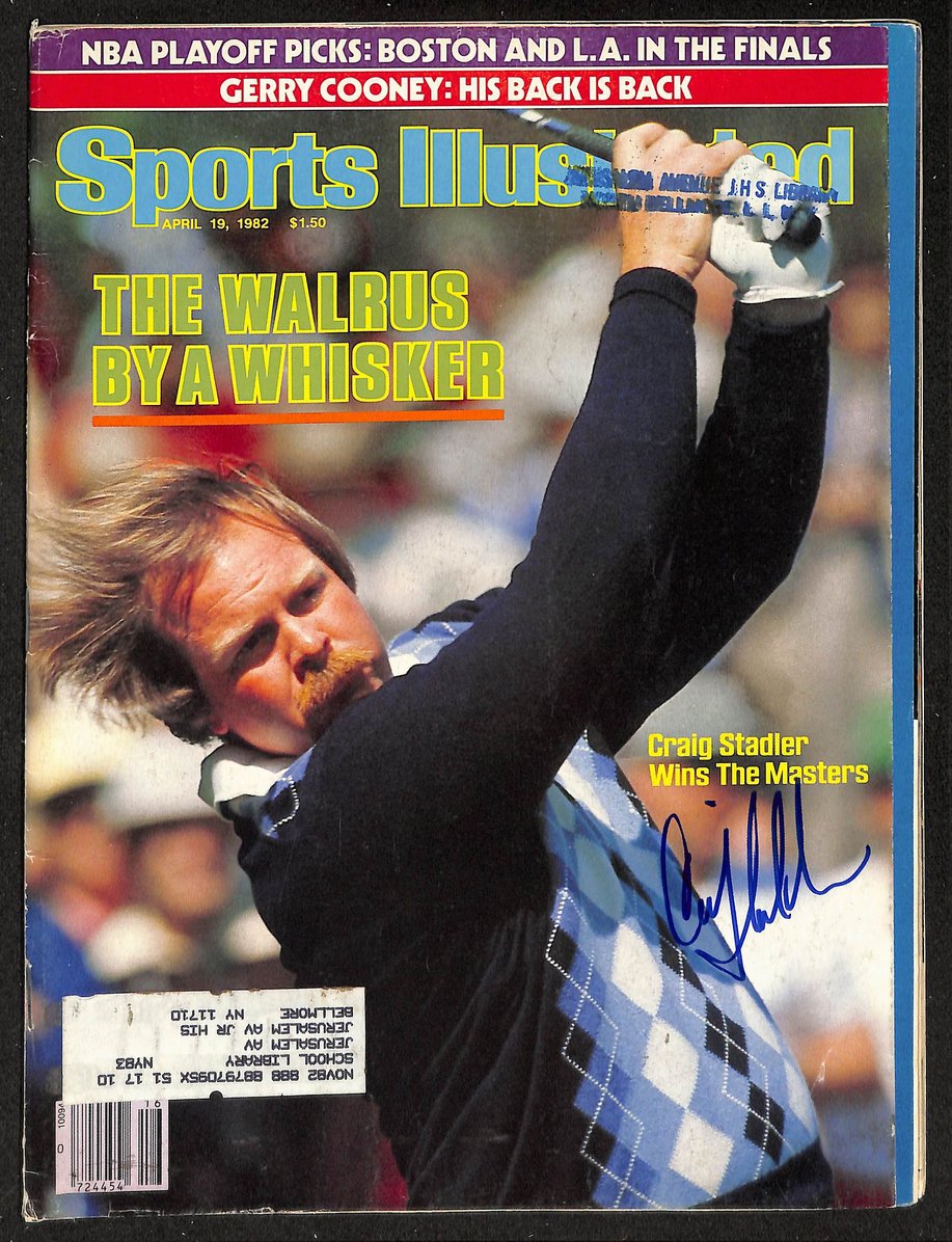 Craig Stadler Signed/Auto 4/19/1982 Sports Illustrated Magazine JSA 207932