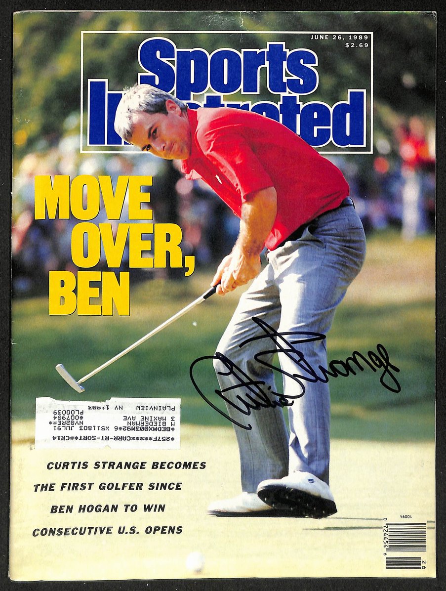 Curtis Strange Signed/Auto 6/26/1989 Sports Illustrated Magazine JSA 207934