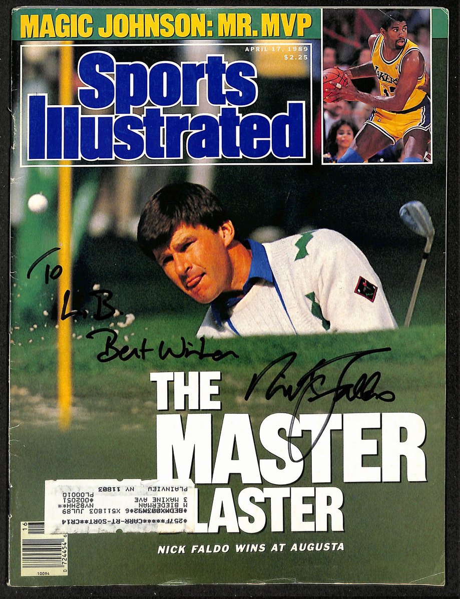 Nick Faldo Signed/Autographed 4/17/1989 Sports Illustrated Magazine JSA 207940