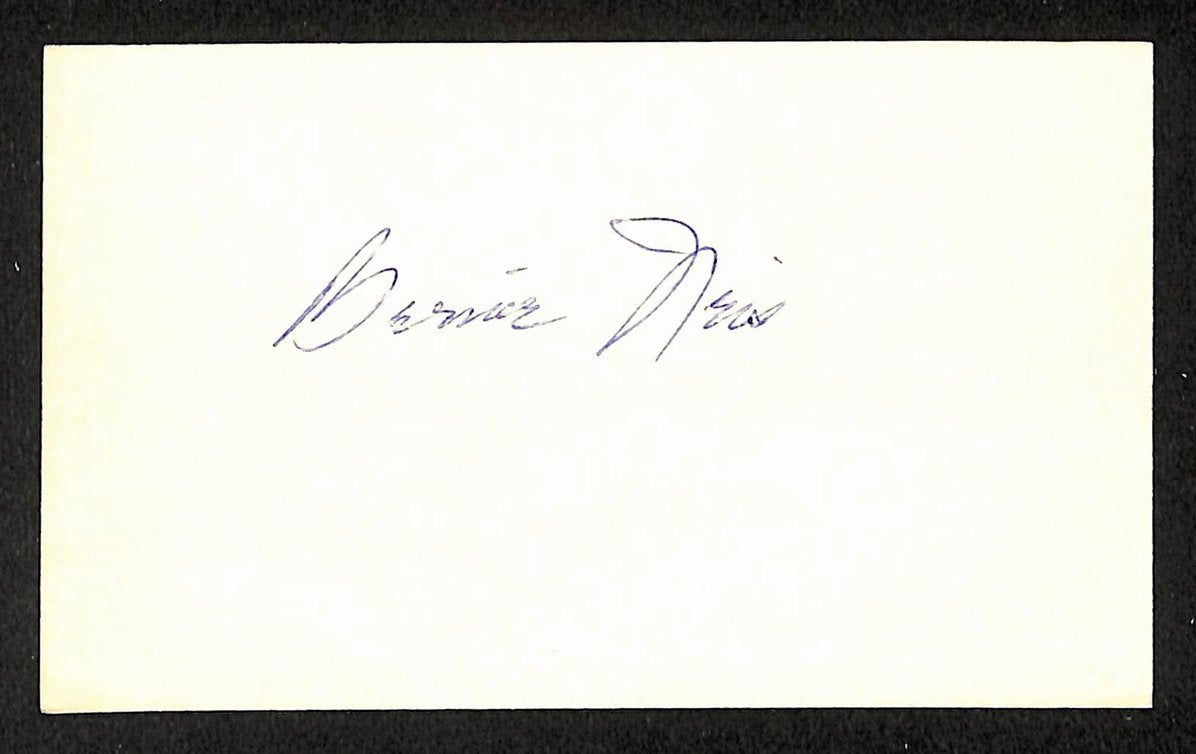 Bernie Neis Braves Autographed/Signed 3x5 Index Card JSA BA208386