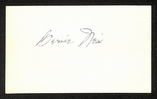 Bernie Neis Braves Autographed/Signed 3x5 Index Card JSA BA208386
